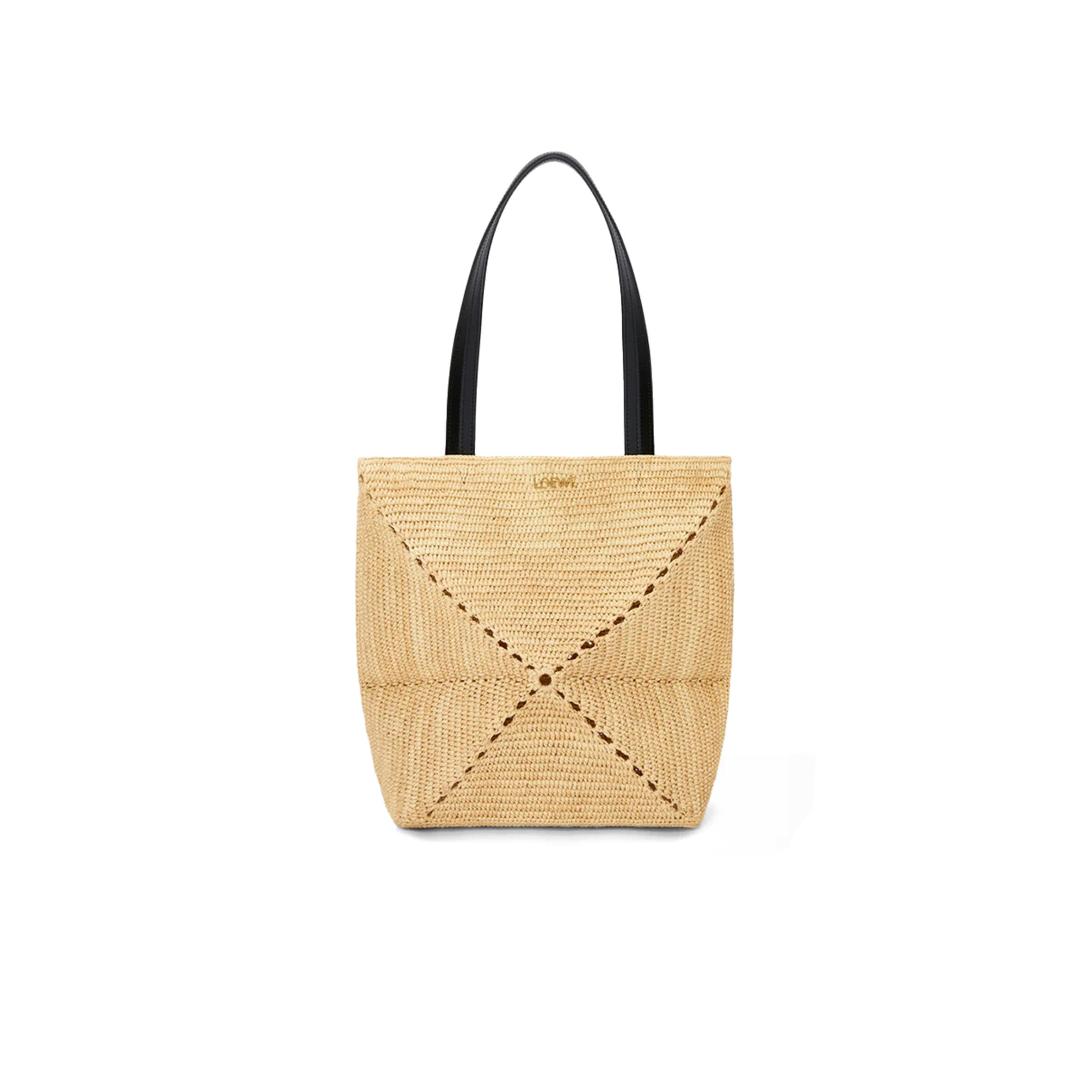 LOEWE MEDIUM PUZZLE FOLD TOTE IN RAFFIA A779G50X08 (31.5*25.5*14.5cm)